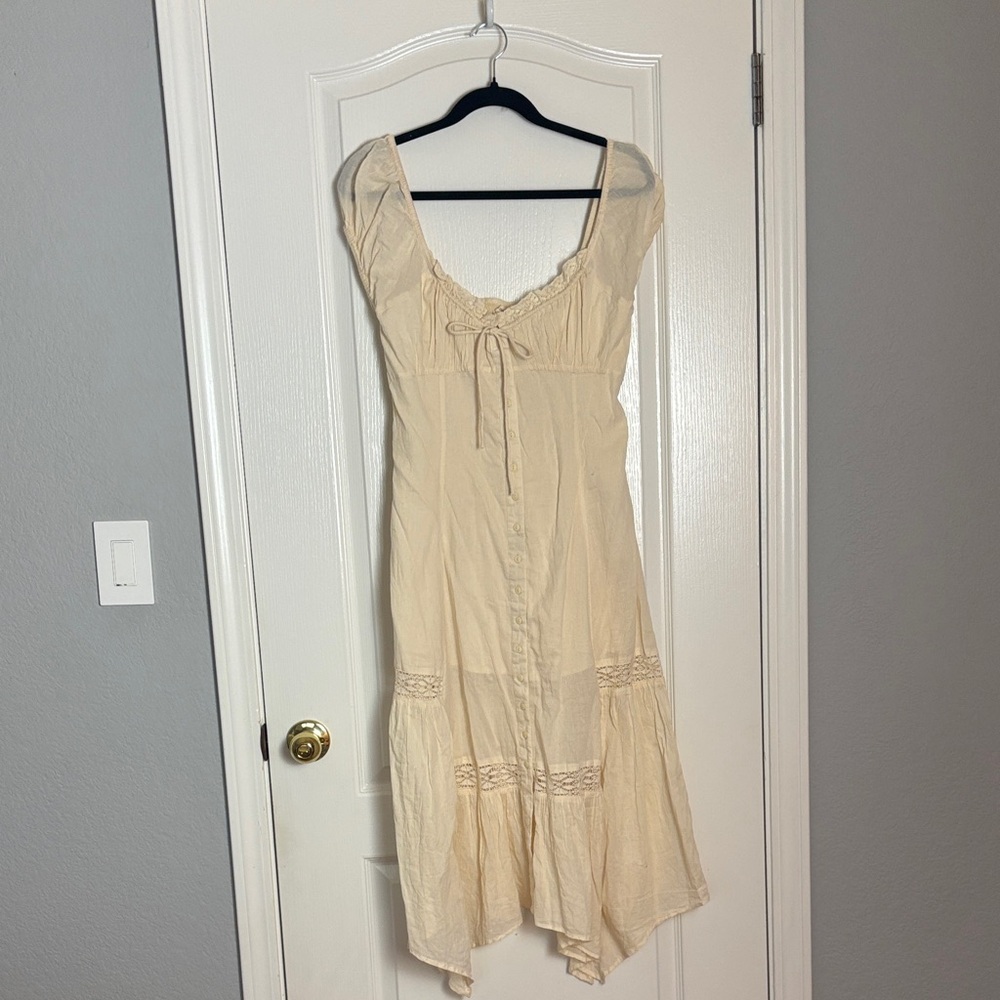 Urban Outfitters Cream Midi Dress